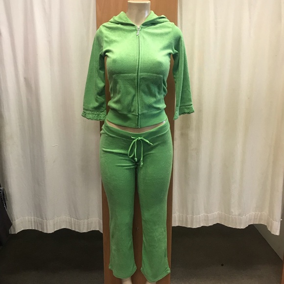 juicy couture lime green tracksuit